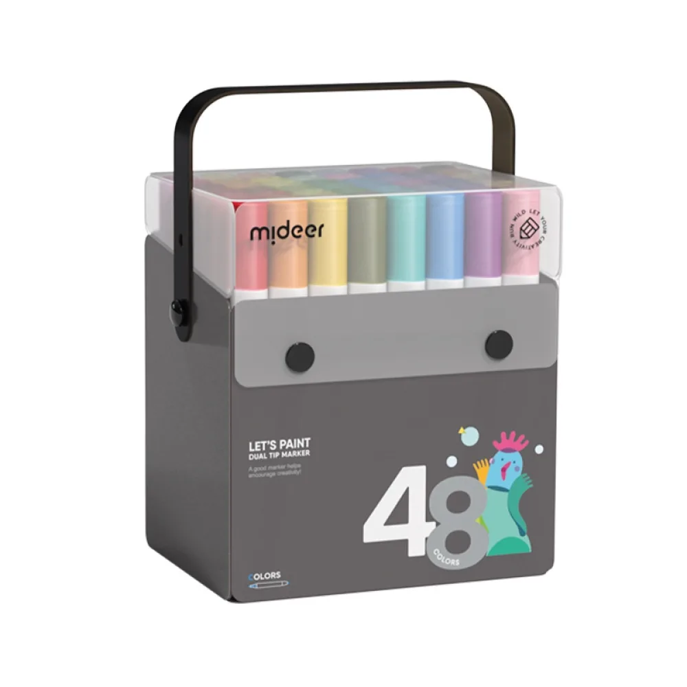 Translucent Dual Tip Markers- 48 Colors, by Mideer, coloring and painting