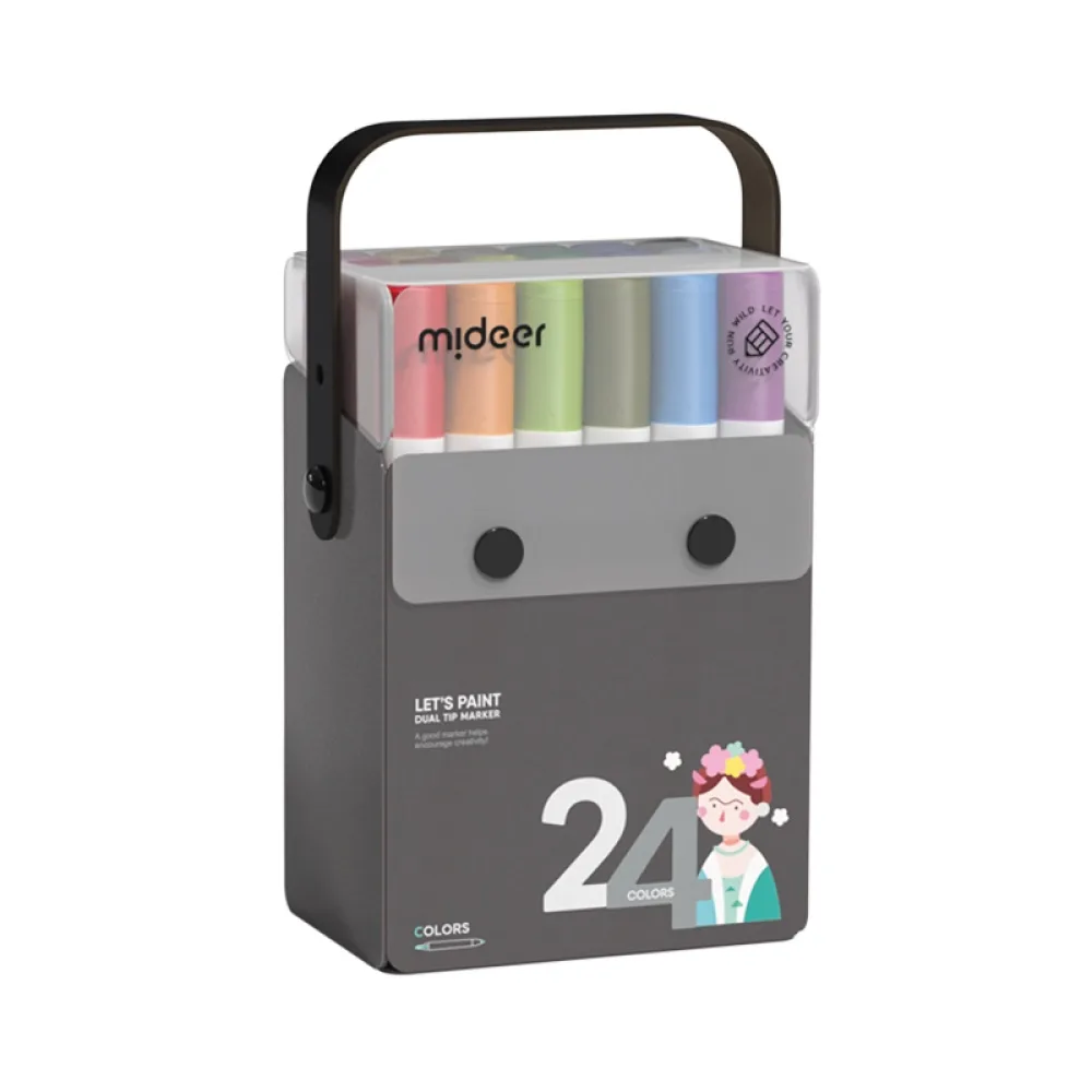 Translucent Dual Tip Markers- 24 colors, by Mideer, coloring and painting, ages 4+