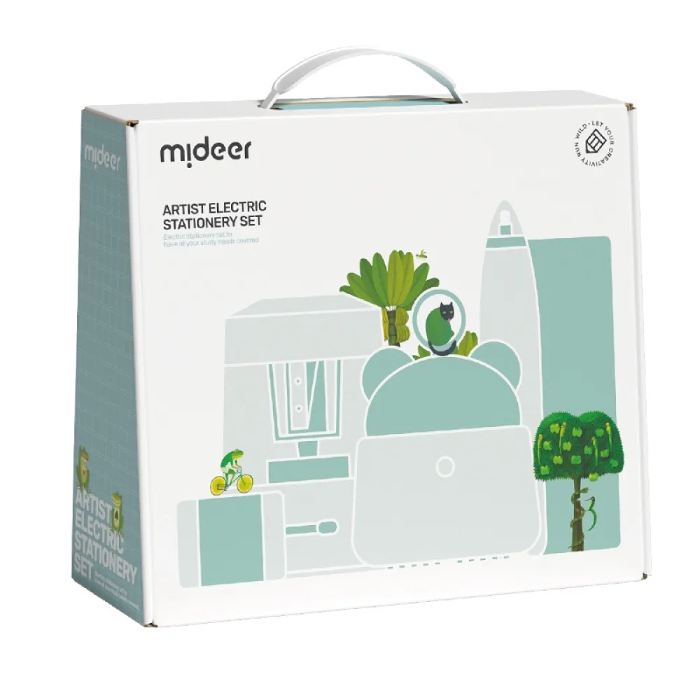 Artist Electric Stationery Set, Citrus Glow, by Mideer, essentials, ages 3+