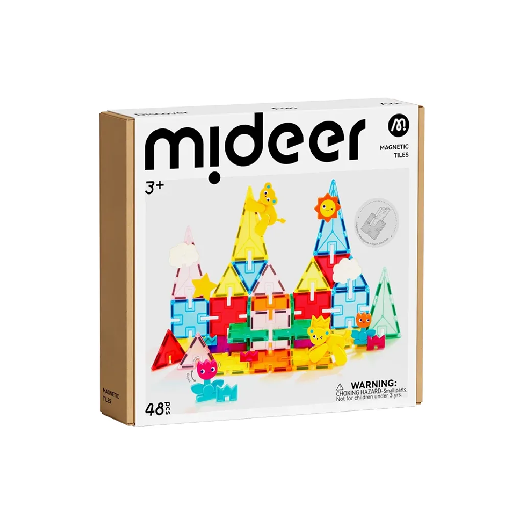 2-in-1 Magnetic Building Set, 48 Pieces, by Mideer, magnetic, ages 3 to 7