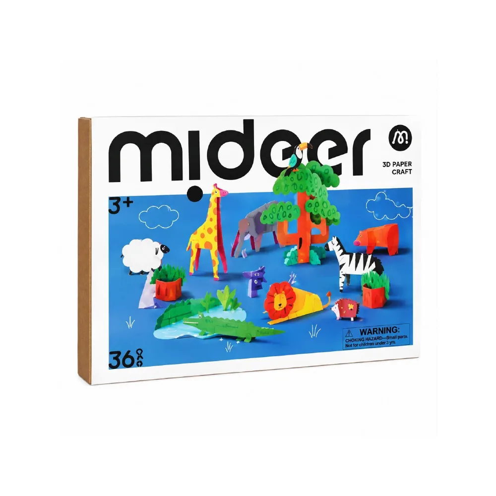 3D Paper Craft, Forest Animals, by Mideer, craft, ages 3+
