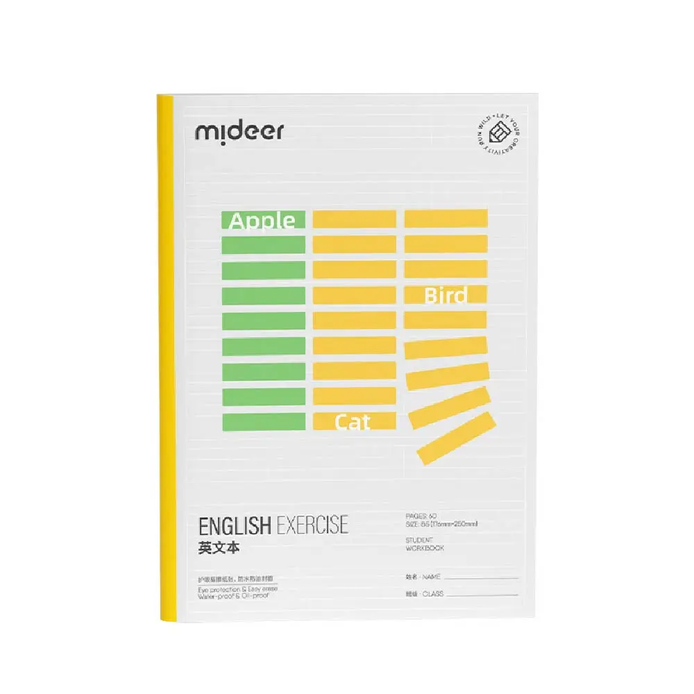 Student WorkBook, English Exercise, by Mideer, educational, ages 3 to 4