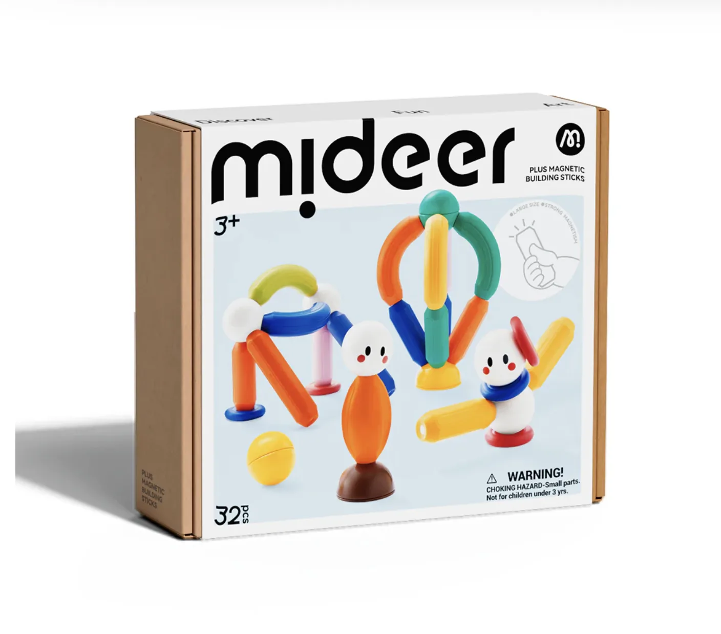 Magnetic Building Sticks- 32 Pcs, by Mideer, magnetic, ages 3+