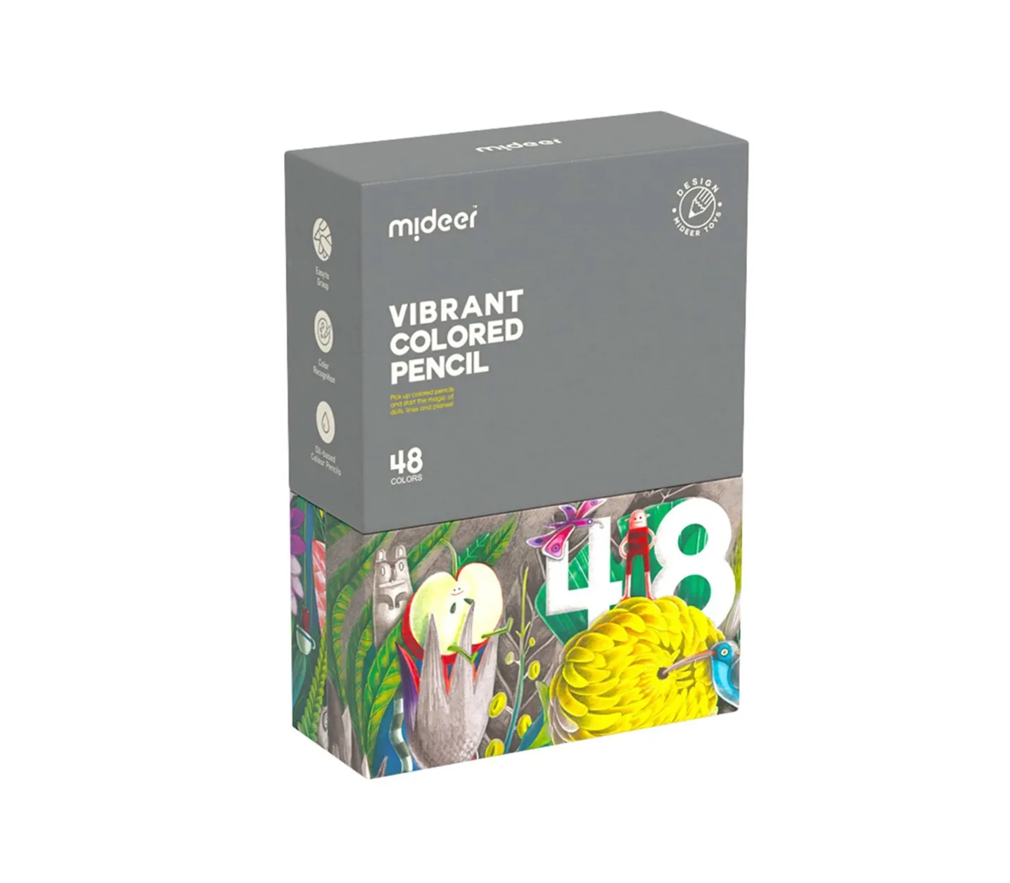Vibrant Colored Pencils- 48 Colors, by Mideer, coloring and painting