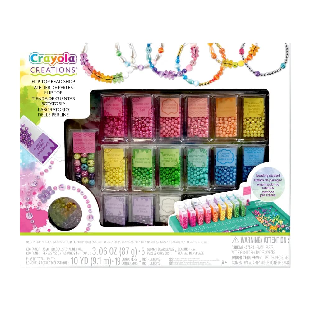 Flip Top Bead Shop, by Crayola, craft kits and accessories, ages 3+