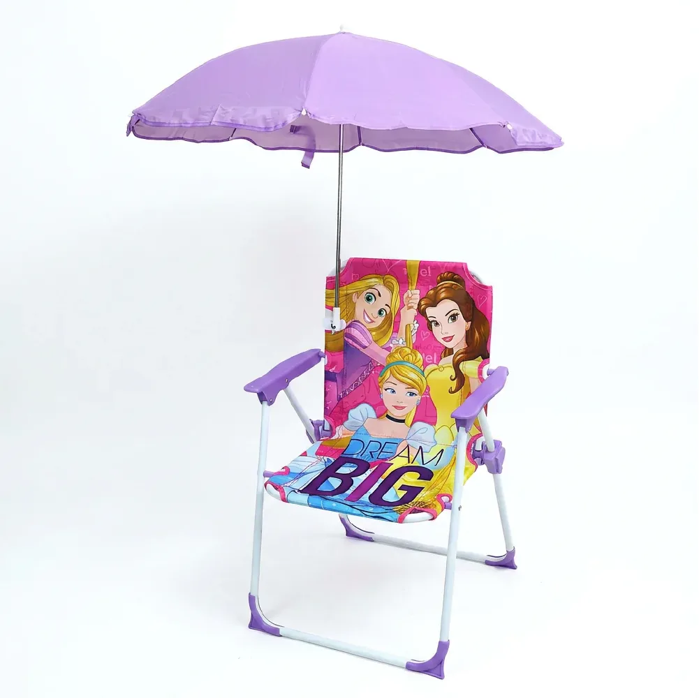 Kids Foldable Beach Chair, Princesses, table and chairs, ages 1 to 7
