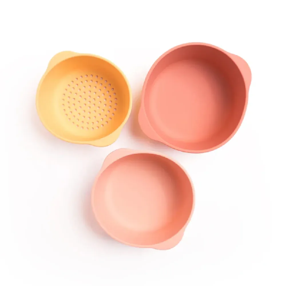 Nesting Bowl set, Orange, sensory, 12 months+