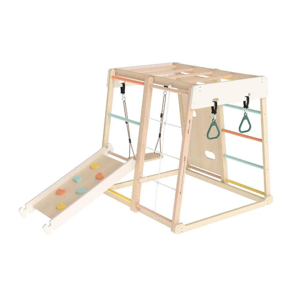 8-in-1 Children Climbing Gym Set, by Classic World, wooden pretend toys, ages 3+
